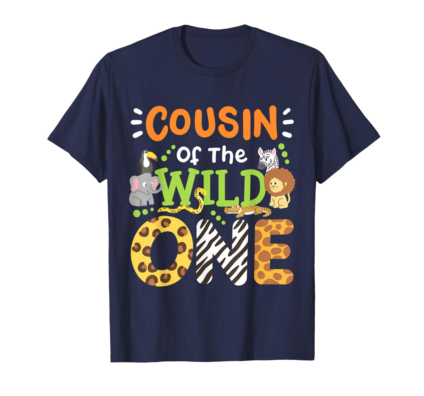 Cousin Of The Wild One Kids Boys Safari Zoo Birthday Family T-Shirt