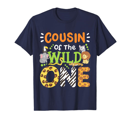 Cousin Of The Wild One Kids Boys Safari Zoo Birthday Family T-Shirt
