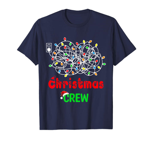 Christmas Crew Xmas Lights Pajama Happy Holiday Boy Girl T-Shirt