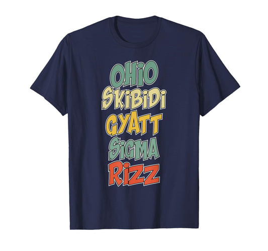 Ohio Skibidi Gyatt Sigma Rizz Gen Alpha Xmas Christmas T-Shirt