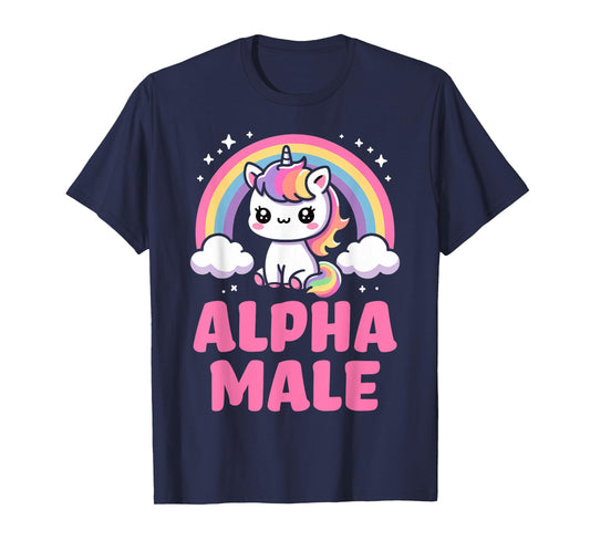 Alpha Male Unicorn Boys Ironic Cute Funny Sarcastic Humor T-Shirt