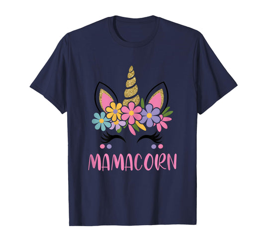 Funny Mamacorn Costume Mothers Day Unicorn Mom Women Mother T-Shirt