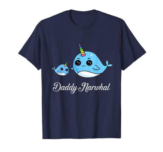 Daddy Narwhal Shirt Cute Narwhal Gift for Fathers T-Shirt