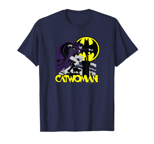 Batman Catwoman Rooftop Cat T-Shirt