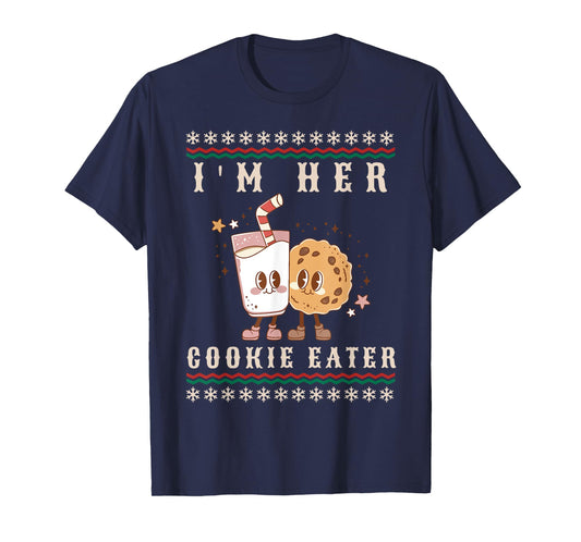 I'm Her Cookie Eater I'm His Milk Drinker Couples Christmas T-Shirt