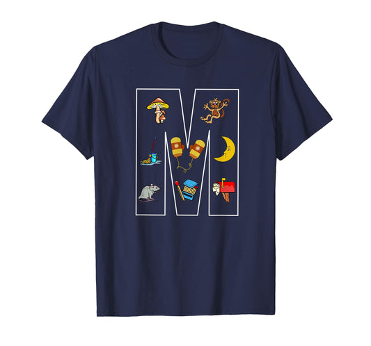 Alphabet Letter M Phonics Objects That Start With M Shirt