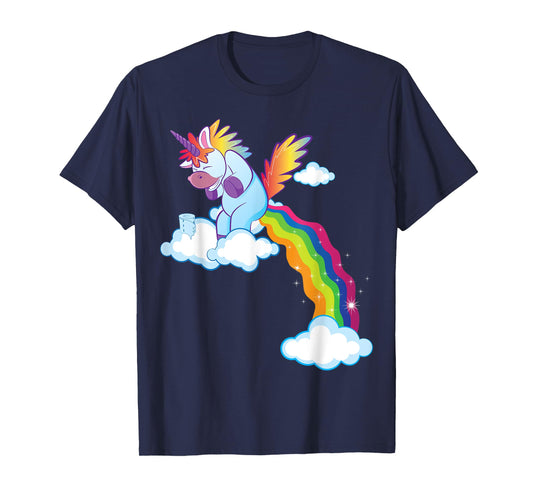 Unicorn Lover Gift Funny Rainbow Pooping Unicorn T-Shirt