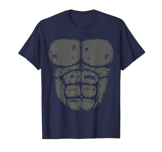 Gorilla Monkey Belly Chest Costume DIY Halloween T-Shirt