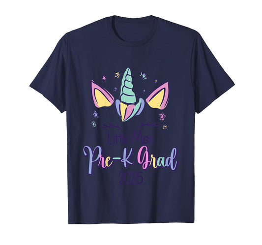 Kids Little Miss Pre-K Grad Preschool Prek Graduation 2025 T-Shirt