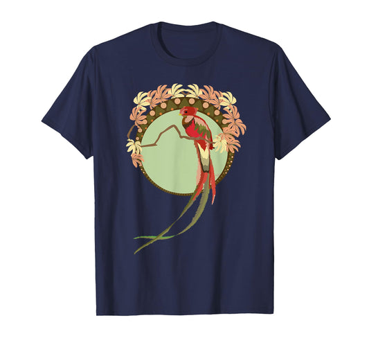Art Nouveau Quetzal Bird Tee Shirt T-Shirt