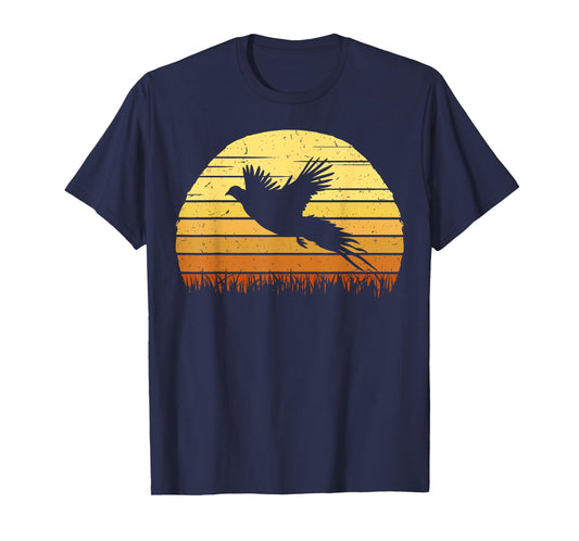 Pheasant Hunting Retro Hunter Flying Bird Shooting Gift Idea T-Shirt