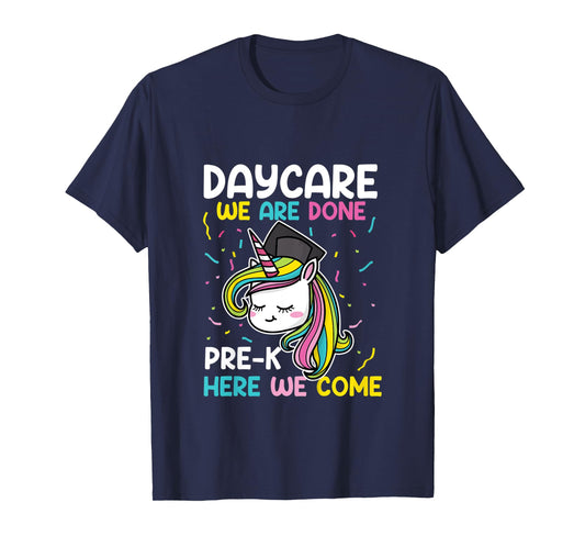 Kids Daycare Graduation Unicorn Last Day of School Kids T-Shirt