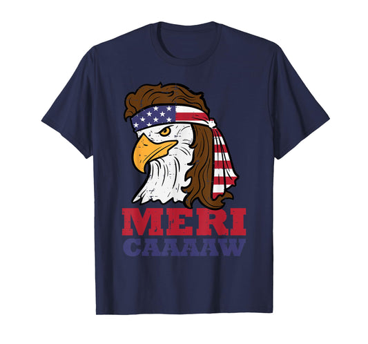 4th Of July Eagle Meri Caw Freedom Patriotic Men Women Kids T-Shirt