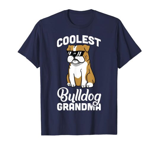 English Bulldog Coolest Grandma T-Shirt Funny Dog Shirt Men Women Girls Kids T-Shirt