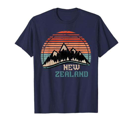 Retro Mountains New Zealand T-Shirt