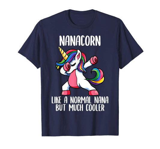 Unicorn Nana Girl Birthday Party Apparel, NanaCorn Cute T-Shirt