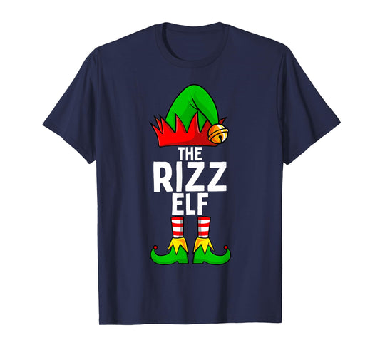 Rizz Elf Matching Family Christmas Funny Silly Teen Boys T-Shirt