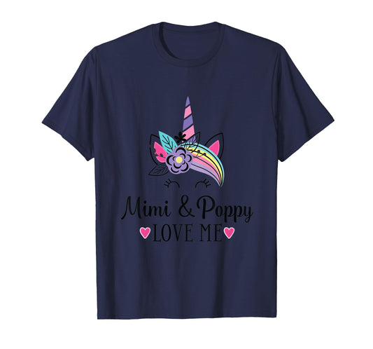 Kids Mimi and Poppy Love Me Granddaughter Unicorn T-Shirt