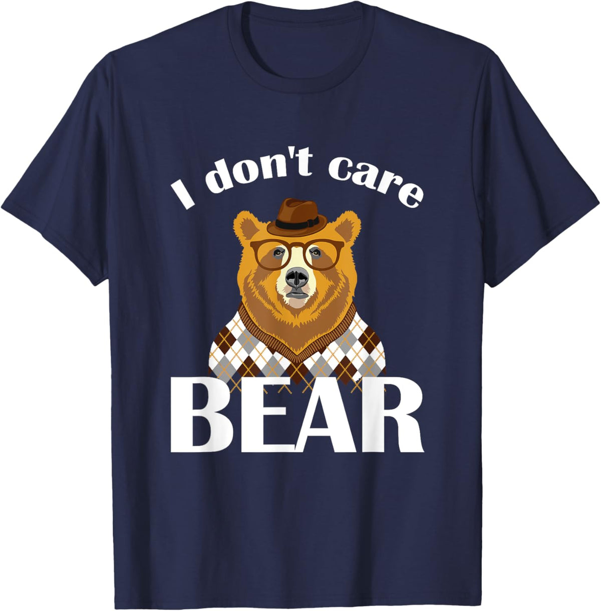 I Don't Care Bear T-Shirt for Women Mens Girls Boys Gift Tee T-Shirt