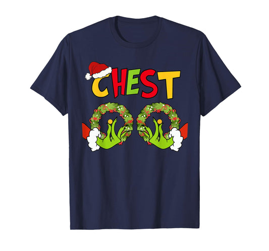Chest Nuts Merry Christmas Shirt Xmas Matching Couples Women T-Shirt