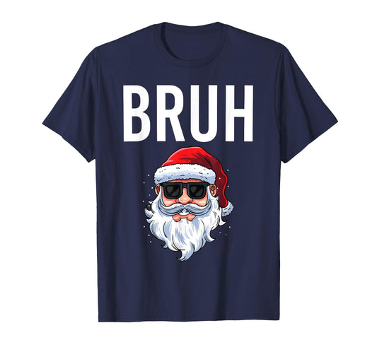 Merry Christmas Bruh Meme Funny Saying for Brother Boys Men T-Shirt