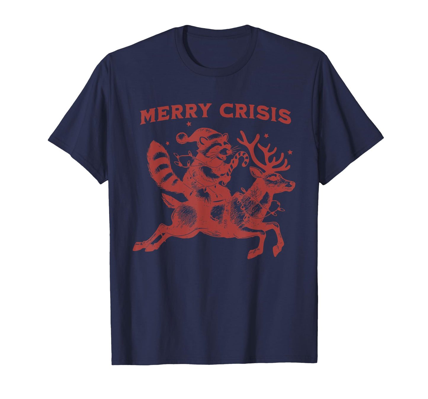 Merry Crisis Funny Xmas Christmas T-Shirt