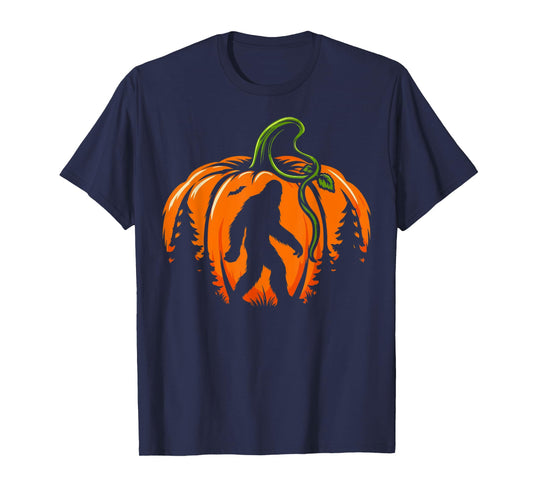 Bigfoot Pumpkin Halloween Costume Sasquatch Men Women Kids T-Shirt
