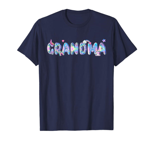 Grandma Birthday Squad Matching Unicorn Family Party T-Shirt