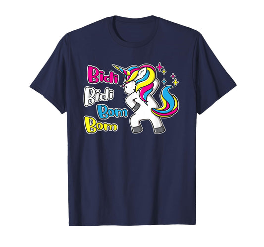 Bidi Bidi Bom Bom Dancing Rainbow Unicorn Latina Cumbia T-Shirt