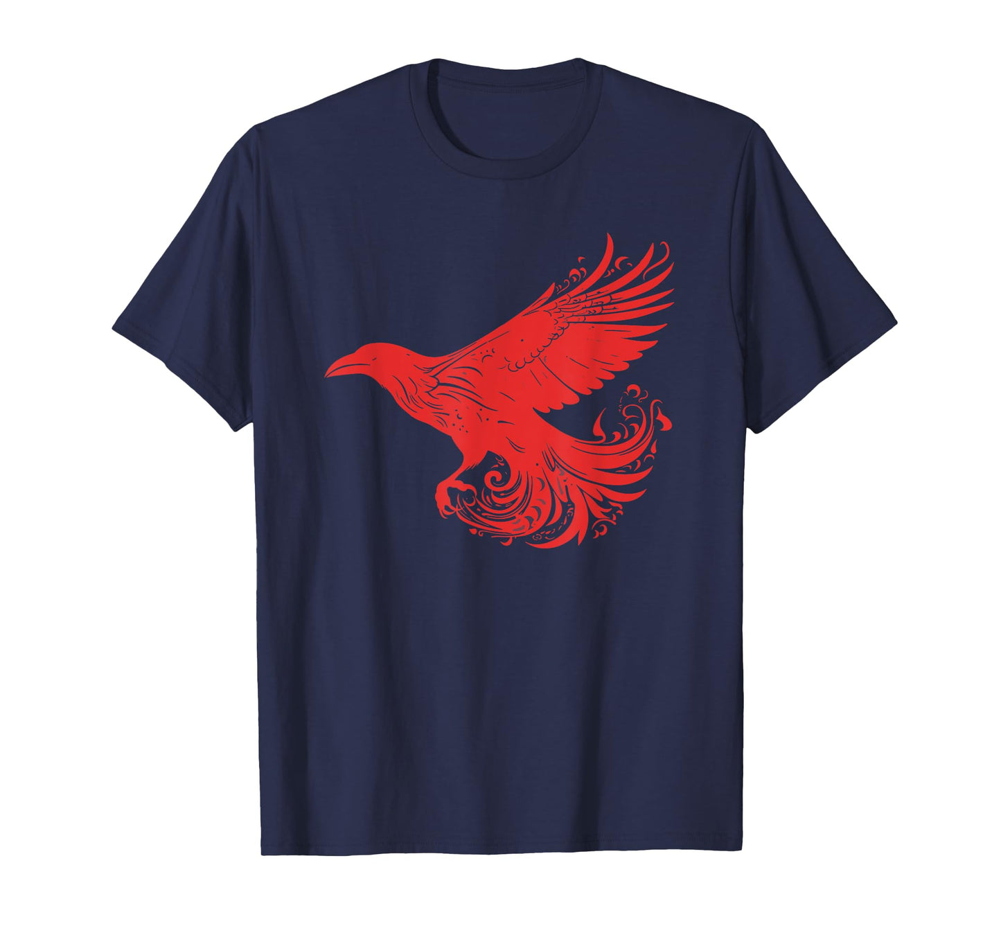 Crow Red Raven Norse Mythology Viking Vikings lover T-Shirt
