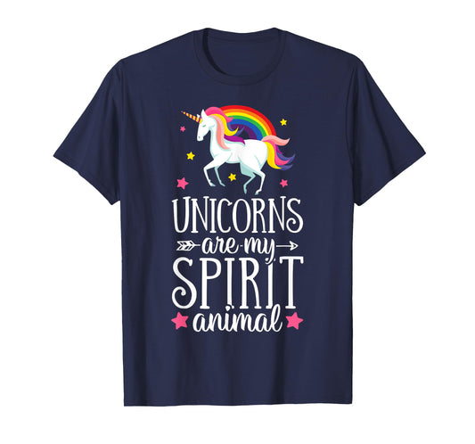 Unicorns Are My Spirit Animal T shirt Unicorn Girls Women T-Shirt