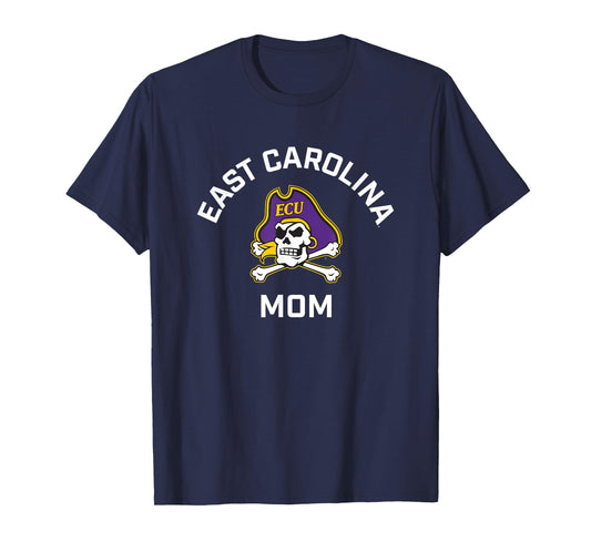 East Carolina University ECU Pirates Arched Mom T-Shirt