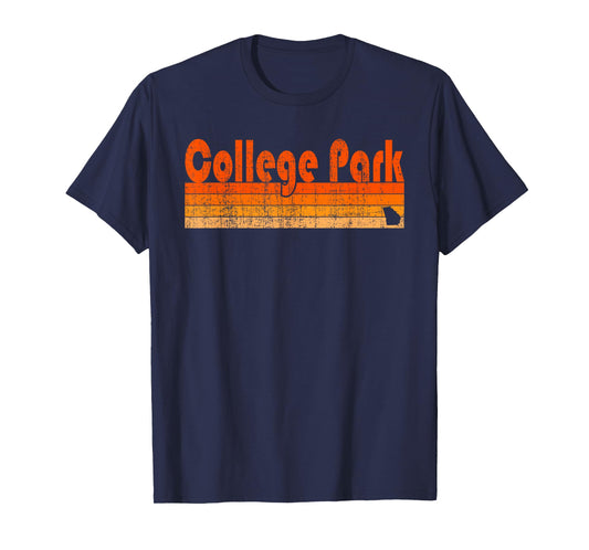 Retro 80s Style College Park GA T-Shirt