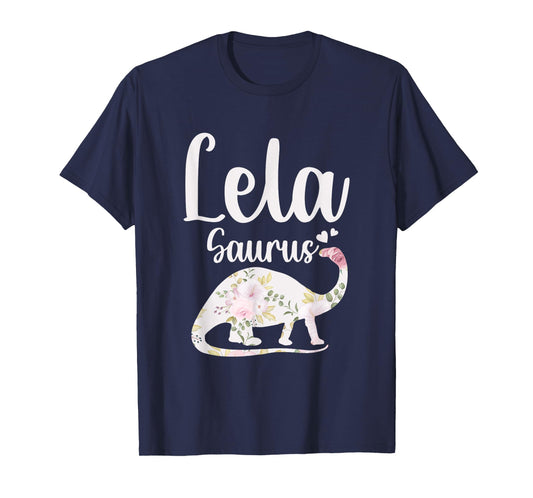 Lela Saurus Grandma Mother's Day Thanksgiving Christmas T-Shirt
