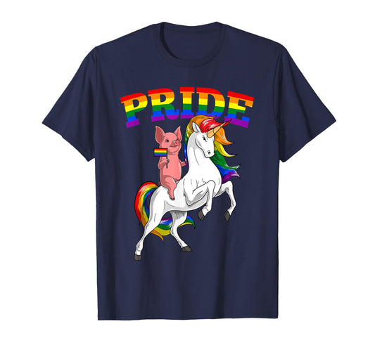 LGBT Pig Unicorn Gay Pride Rainbow LGBTQ Cute T-Shirt