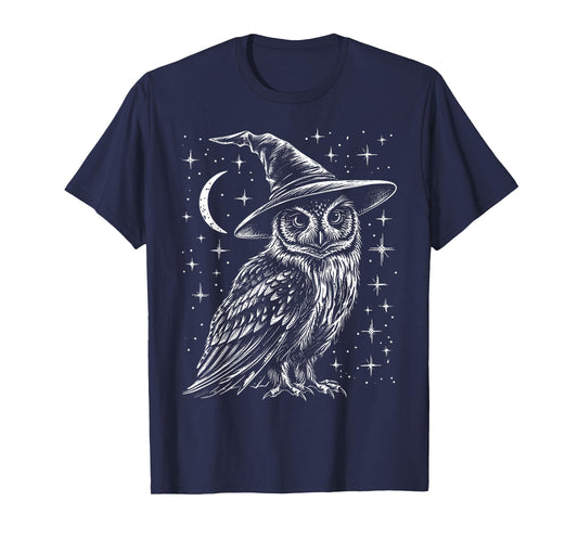 Wizard Owl Witchy Cottagecore Bird Lover Owl Halloween T-Shirt