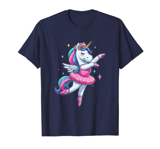 Cute Ballerina Unicorn Ballet Dance Girl T-Shirt