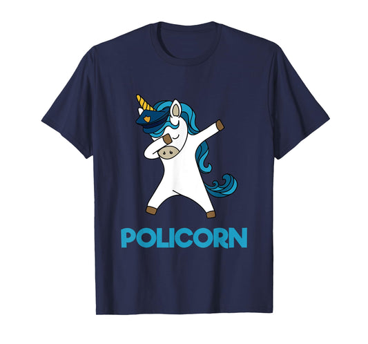 Policorn Police Officer Unicorn Funny Policeman Pun T Shirt