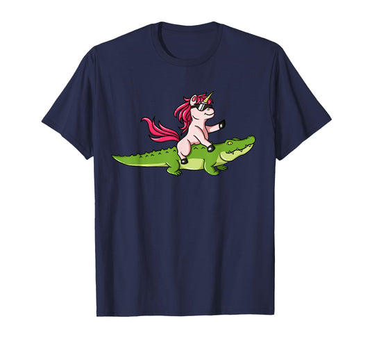 Alligator Unicorn Crocodile Gator Reptile Men Boys T-Shirt