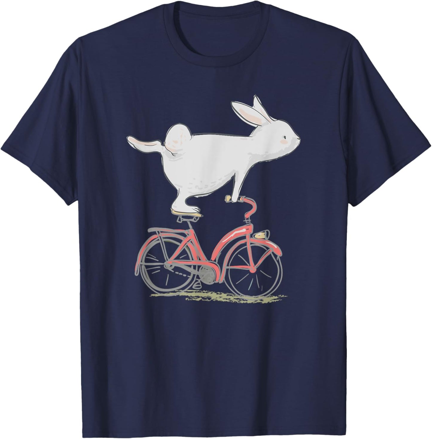 Cute Bunny Rabbit On Bike | Cycling | Bicycle T-Shirt & Gift T-Shirt