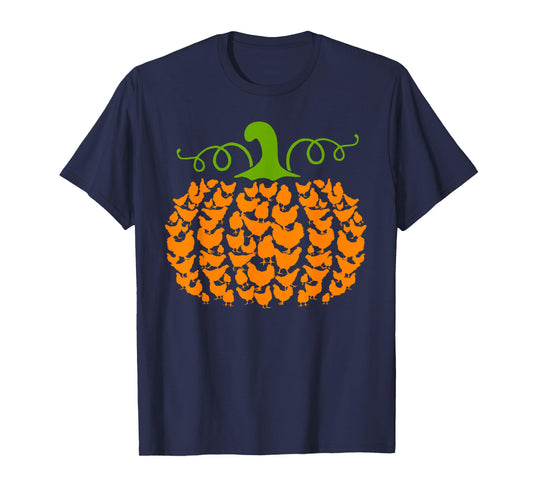 Pumpkin Chickens Lover Halloween Costume Girls Women T-Shirt