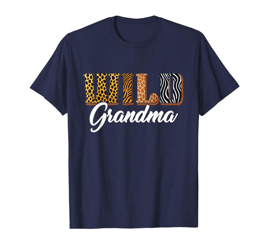 Wild Grandma Safari Jungle Animal Birthday Matching Family T-Shirt