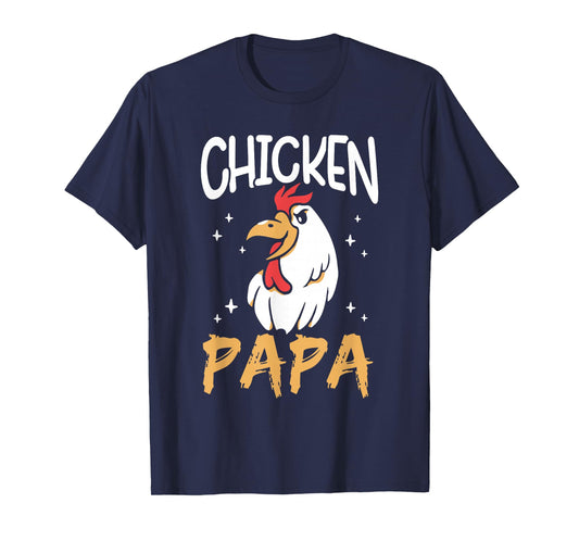 Chicken Papa Keeper Poultry Chickens Rooster Chicken Dad T-Shirt