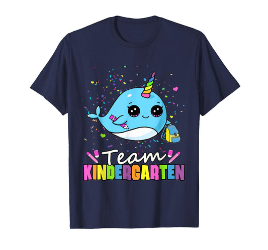 Team Kindergarten Narwhal Kid Kinder Cute Teacher Student T-Shirt