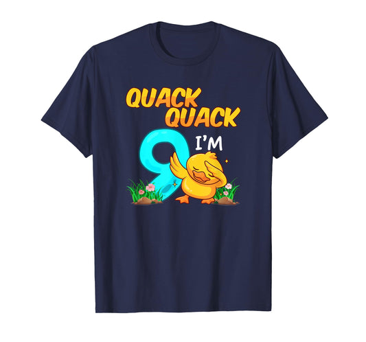 9 Year Old Gifts Boys Girls Teens Dabbing Duck 9th Birthday T-Shirt