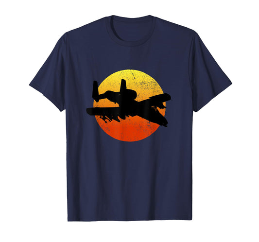 A-10 Warthog Silhouette Sunset Thunderbird Tank Buster A10 T-Shirt