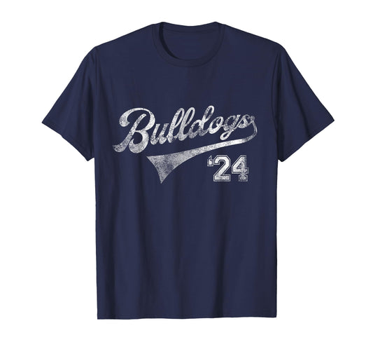 Bulldogs 2024 School Sports Fan Team Spirit Mascot Vintage T-Shirt