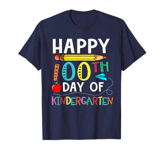 100 Days Of Kindergarten - Happy 100th Day Of School Gift T-Shirt