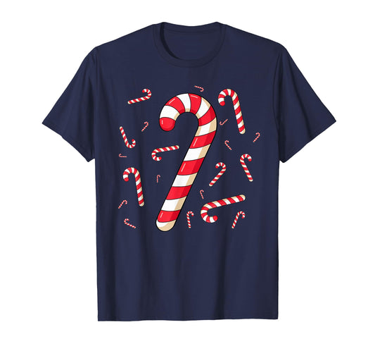 Christmas Candy Cane Santa Xmas Family Kid Toddler Women Men T-Shirt