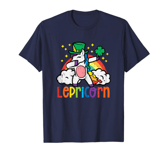 St Patricks Day Unicorn Dab Saint Pattys Lepricorn Girls Kid T-Shirt